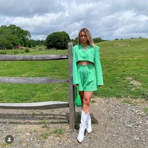 Green Short & Blazer Set